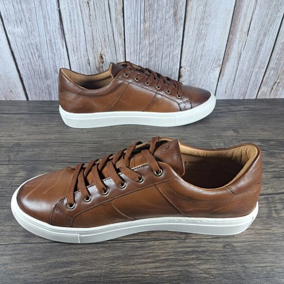 Born Reserve Low Top Leather Sneaker Men's Sz 10.5 Tan Tobacco Brown (VGC) - Picture 5 of 10